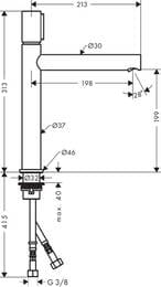 ��������� Axor Uno 45013000 Select ��� ����������� �������������, ������������ ������, ����