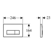 GEBERIT Delta 50 ������� �����, ������� ����, ������ RAL 9005 115.119.DW.1