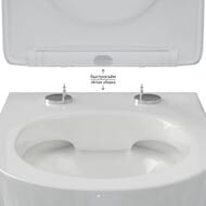 Унитаз подвесной Berges OKUS 490х360х360 безободковый, сиденье быстросъемное микролифт, белый 081127