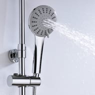 Душевая система WasserKRAFT A16601 однозахватный смеситель, верхний/ручной душ, хром