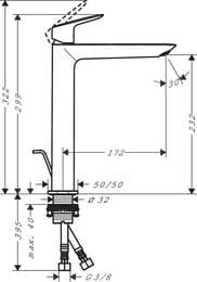 ��������� Hansgrohe Logis 71257000 ��� �����������, 240 Fine, ������� ��������, ����