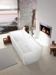Ванна квариловая Villeroy & Boch SQUARO EDGE 12 (1800х800х595) ножки, обвязка,белая UBQ180SQE7DV-01