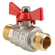 Кран шаровый 3/4"НН VALTEC BASE красная бабочка VT.219.N.05