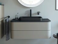 Раковина DURAVIT HAPPY D.2 PLUS 600х400 антигрязевое покрытие WG, антрацит матовый 23596013001
