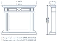 Портал для очага ELECTROLUX Bianco 25 (920x1050x300), белёный дуб