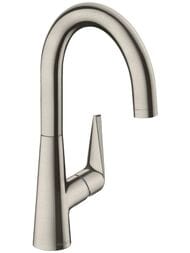 Смеситель Hansgrohe Talis M51 для кухни 220 поворотный излив 1jet сталь 72814800 — миниатюра 1