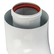 Отвод коаксиальный STOUT 90° DN60/100, п/м уплотнения и хомут в компл, SCA-6010-000090