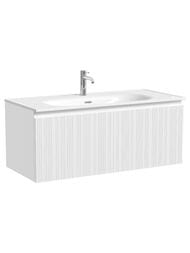 Тумба под раковину Sancos Code CD100W 990х453х400 подвесная, c 1-им ящиком, цвет: Белый