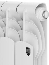 Радиатор биметаллический ROYAL THERMO Revolution B 350 (415х480х80) 786Вт, 6 секций, белый, — изображение 3
