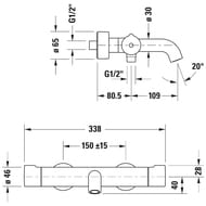 ��������� Duravit C.1 ��� ����� ��������� ��������� � ��������. � �������, ������ ������� C15220000046