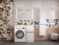 Раковина Aquaton Лондри 105 1A72223KLH010 1050x500x150 д/стир.маш., литой мрамор, чаша справа, белая