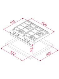 ������� �������� ������ TEKA Total GZC 64300 XBN BLACK (600�510) ��������������, ������