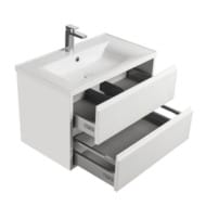Тумба под раковину AQUATON Римини 100 1A232801RN010 1068x518x568 подвесная, 2 ящика, белый глянец