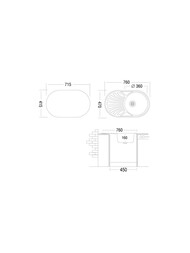 ����� ������� Ukinox Favorit 760�470 ������� ����. ����� 0,6��, ���� 1 1/2, FAD 760.470 --T6K 1R