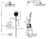 Душевой комплект Vincea Домус (Domus) VSFW-5DM1GM встраиваемый, 3 режима, вороненая сталь — изображение 5