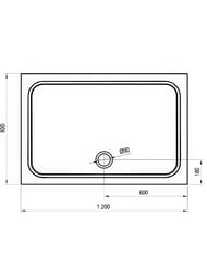 ������� ��������� ������ RAVAK Galaxy Gigant Pro Chrome 120�80 (1200�800�30) �����