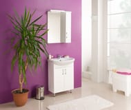 Тумба под раковину AQUATON Минима 65 1A104201MN010 610x349x720 напольная, 2 дверцы, белый глянец