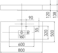 �������� Aquaton ������� 800 1A70593KRD010 800�500�120 ��, �������, ��������� ��� ���������, �����