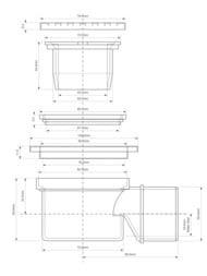 Трап McAlpine (100х100) решетка нерж.сталь, горизонтальный, хром MRFG4