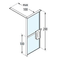 ������� ���������� Novellini Kuadra HWS 1400�2000 ������, �/����., �����./������ KUADHWSPS140D-1H
