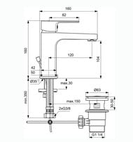 Набор 6в1 Ideal Standard ESLA Встраиваемая душевая система + смеситель для умывальника BD002XC