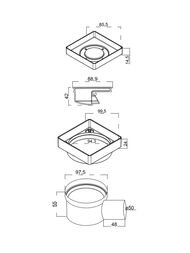 ���� ������� BERGES Trend Keramik 100*100 ��� �����. ������, D50 �������., 093001