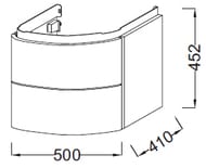 ����� ��� ���������� Jacob Delafon PRESQUILE EB1102-G1C (500�410�452) 2 ��������� �����,  �����