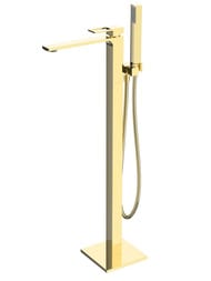 Смеситель для ванны/душа BelBagno LUCE LUC-FMT-ORO напольный, золото — миниатюра 1