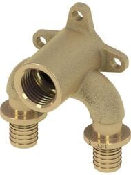 Водорозетка TECEflex 16х1/2''Вх16 90°, проходная, закругленная, латунь, арт.708504