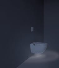 Унитаз-биде Laufen CLEANET RIVA 820691 (600х395х415) безободковый, подвесной, с пду, покрытие LCC
