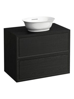 Тумба с раковиной Laufen New Classic (777х457х745) подвесная, 2 ящика, черный дуб 4.0601.2.085.628.1+8.1285.2.000.112.1