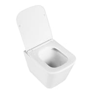 Унитаз подвесной BelBagno DUE 350x480x363 безободковый, сиденье soft close, цвет: белый BB3103CHR/SC
