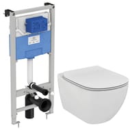 Инсталляция Ideal Standard ProSys + Унитаз TESI AquaBlade + тонкое сиденье микролифт T386801 (T007901+T352701+R020467)