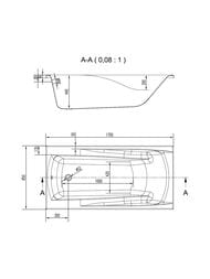 ����� ��������� Cersanit ZEN 170�85 ����� WP-ZEN*170-W
