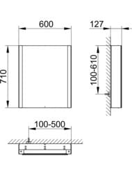 �������-���� Keuco Somaris 600�710�115 ���������,���������,����� ����� 14501001200