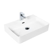 Раковина накладная BelBagno (600х420х140) прямоугольная, с отверстием под смеситель, белая BB1338