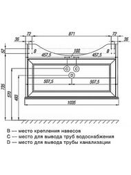 ����� ��� �������� Roca America Evolution W 105, 1035x342x604 ��� ������ ZRU9302962