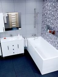 Ванна акриловая Triton 1Acreal Palermo (1800x800) без каркаса, с обвязкой BBA-PM188X0-00U +CK60PF