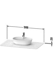 ���������� Duravit Luv 988x595�20 �����, 1 �����, �������� LU9469B2525