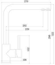 Смеситель Swedbe Selene Plus для кухни в комплекте с фильтром нерж. сталь K8540K