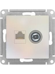 ������� Systeme Electric ATLASDESIGN ������� ������������+�� RJ45+TV ��������� 5E ������ ATN000489