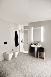 Биде напольное Ideal Standard i life B 355х540х400 пристенное, с крепежом, белый T461701