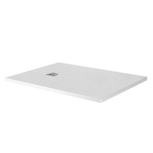 Поддон из искусственного мрамора BELBAGNO TRAY-MR-UNO-AH-140/90-35-W-CR с сифоном, белый