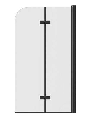 Шторка для ванны toHit Juno 800x1400 профиль черный матовый/стекло прозрачное TH09-028002