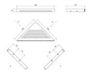 Полка RAVAK SLIM C 290х290 угловая, черный/хром X07P576