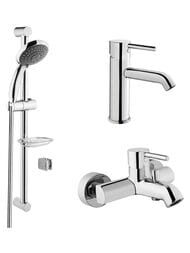 Набор смесителей Vitra Minimax S для раковины, ванны и душа, душевой гарнитур A49153EXP