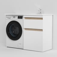 Раковина над стиральной машиной AM.PM X-Joy (1200х500х130) правая, белый глянец M85AWPR1201WG