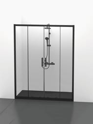 Душевая дверь Ideal Standard CONNECT 2 (1600х1950) откатная, профиль мат черный/стекло проз. K9282V3