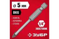Сверло по кафелю/стеклу D5мм, 2 лезвия 29840-05