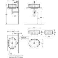 Раковина KERAMA MARAZZI AMAREMARE Artbasin Conchiglia накладная, 500х366х180, белая гл. CC.wb.50\WHT